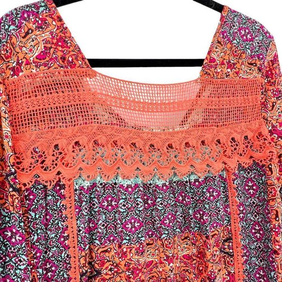 Anthropologie Gypsy05 Global Village Boho Rayon Blouse Top - Picture 6 of 7